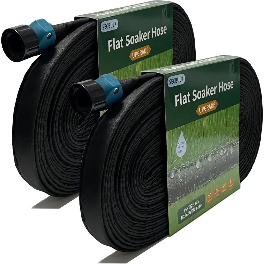 

150' Expandable Drip Irrigation Hose for Garden - 80% Water Saving, Dual-Layer, Leak-Free Design