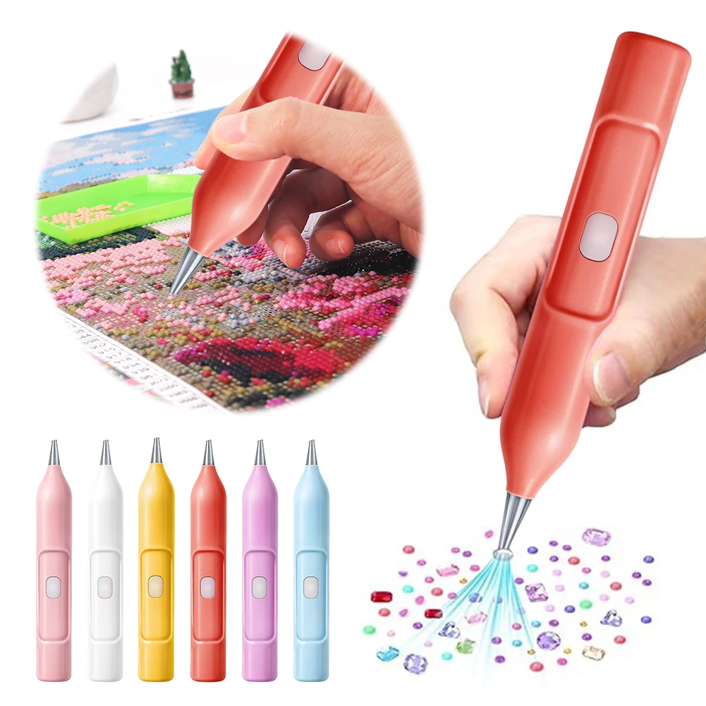 

Vacuum Diamond Art Pen No Wax Needed Diamond Art Accessories Pen with USB C Cable Electric Vacuum Diamond Art Painting Pen