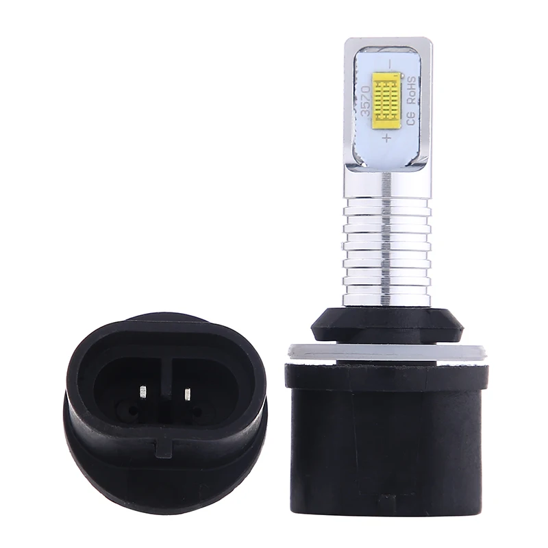 2Pcs H27 Led 880 881 Led Bulb H27W1 20000LM 6500K White Yellow Blue Car Fog Light Front Head Driving Running Lamp Auto Light