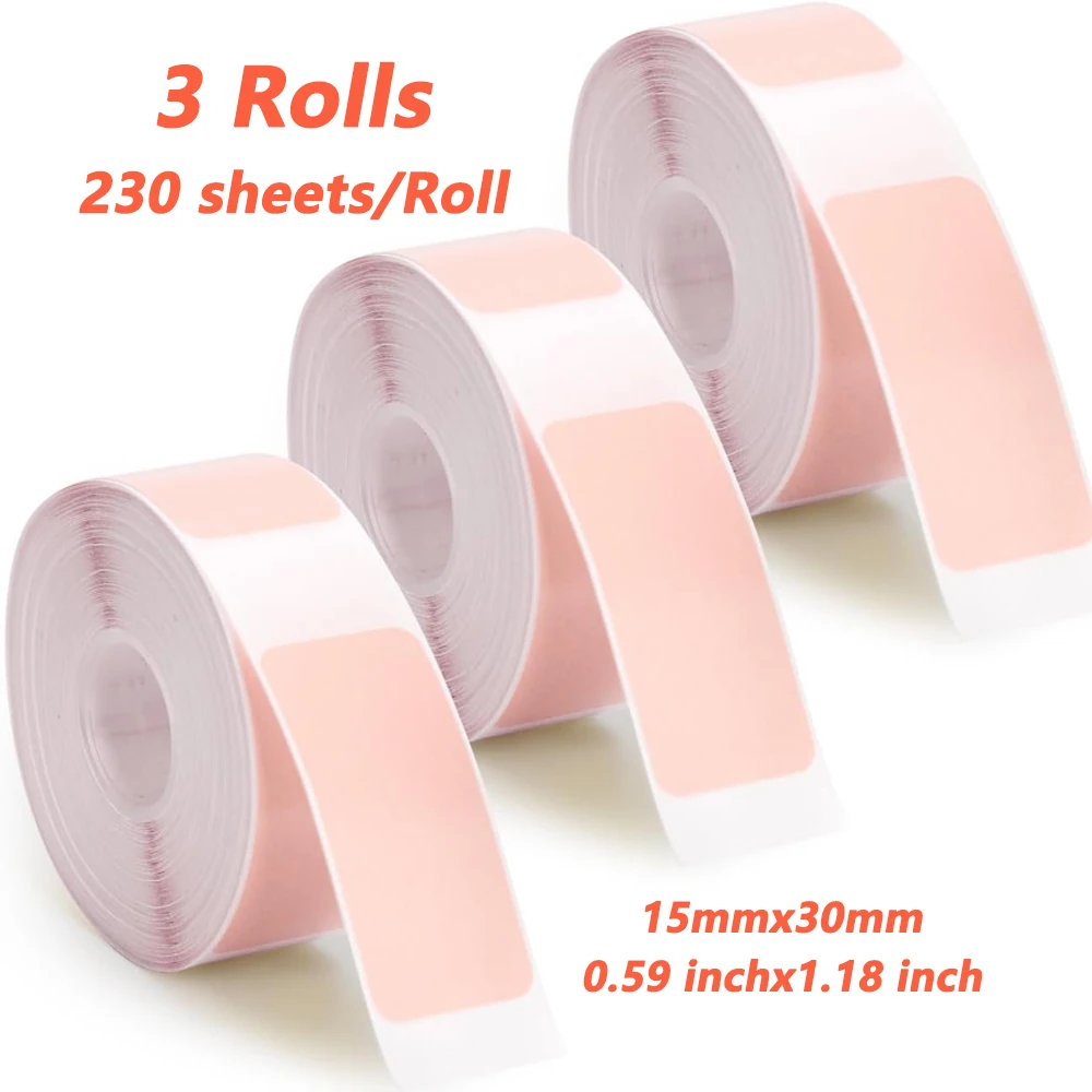 1~10Rolls Compatible with Phomemo D30 Label Printer Self-Adhesive Thermal Label Tape,15x30mm, Suitable for Q30 P15 P11 L11 P12