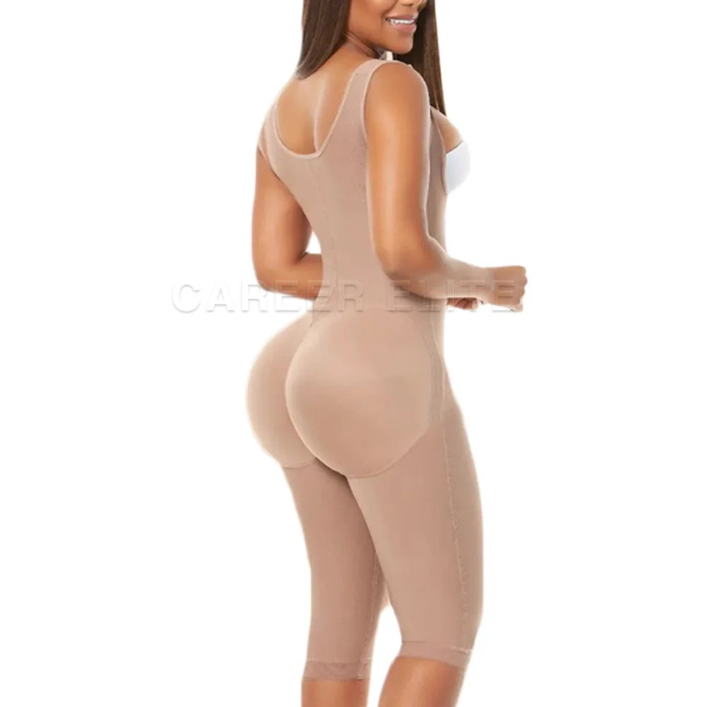 Fajas Shapewear Compression Fabric Abdominal Control Corset Adjustable Shoulder Clasps Buttock ​Lift System Bodysuit with Bones