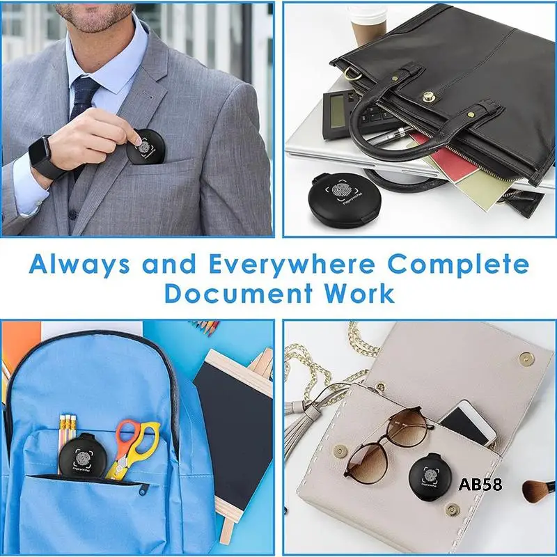 Fingerprint Ink Pad No-Wash Quick-Drying Portable Quick-Drying Ink Pad Red 1 Piece Plastic