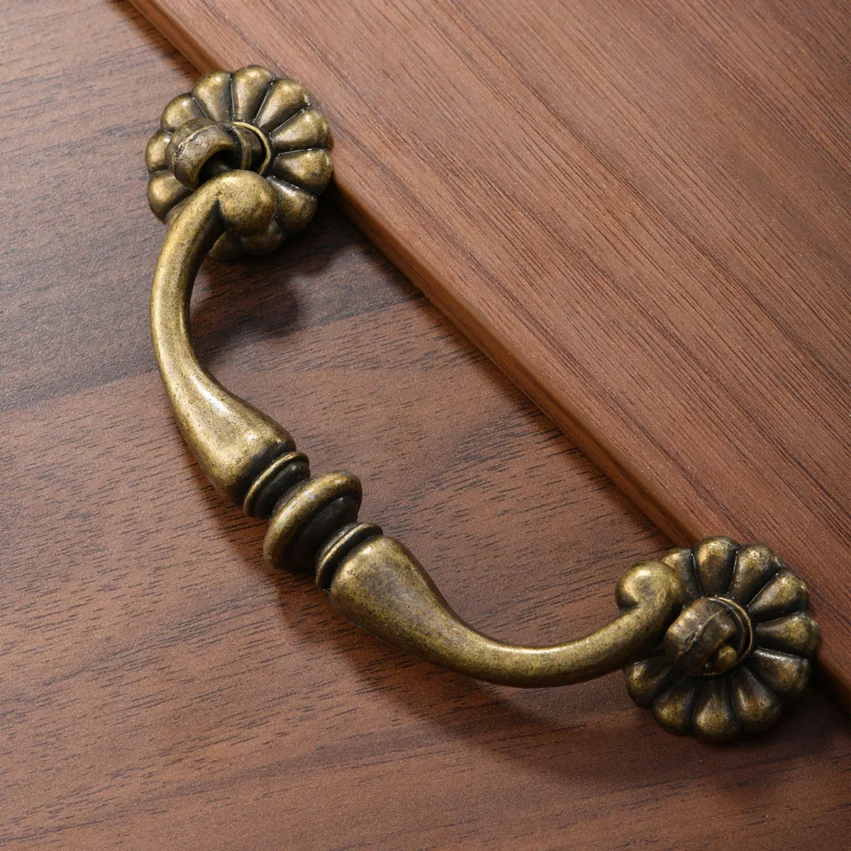 374 Qinggu American handle simple European antique drawer cabinet door furniture Chinese hole distance 96mm