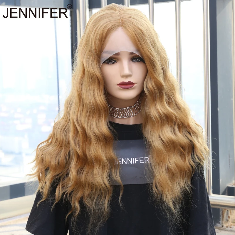 Synthetic Middle Part Lace Wigs For Women  Long Wavy Hair High  Temperature Fiber Cosplay/Daily/Party