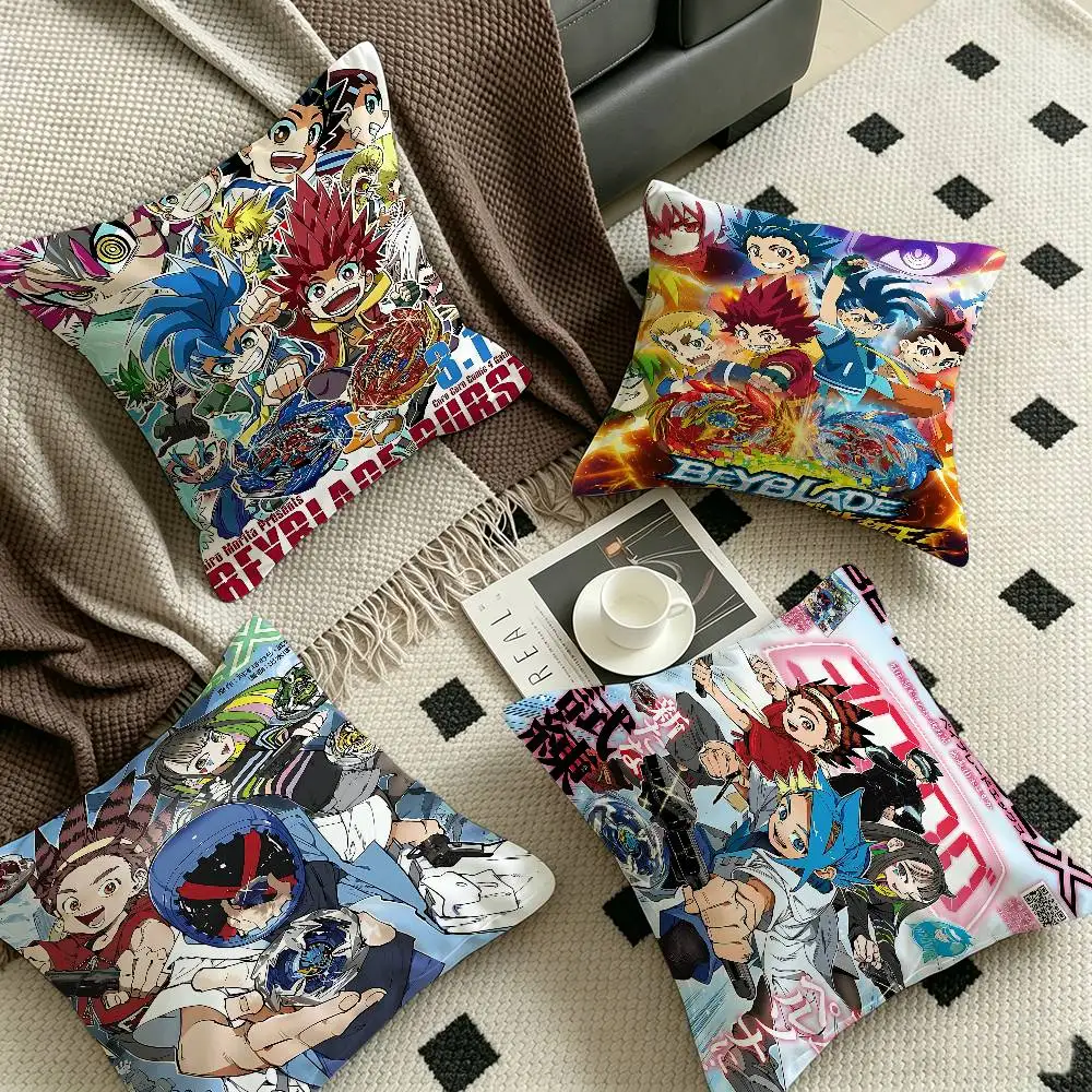 Hot Anime B-Beyblade Cushion Cover Car Throw Pillow Case For Sofa Car Christmas Gift 40x40cm 45x45cm