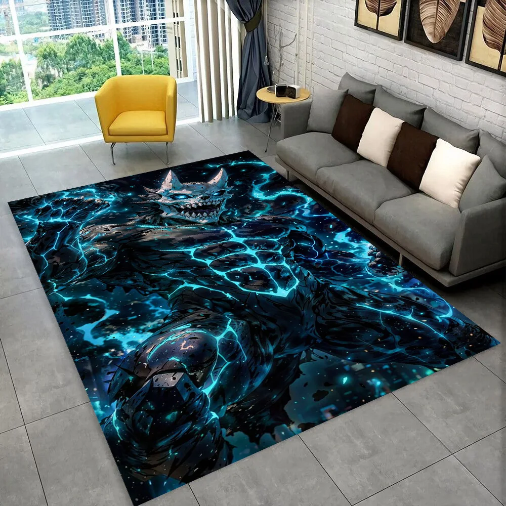 3D Kaiju No.8 Anime Cartoon Carpet Rug for Living Room Bedroom Home Sofa Decoration,kids Play Non-slip Floor Mat Gift