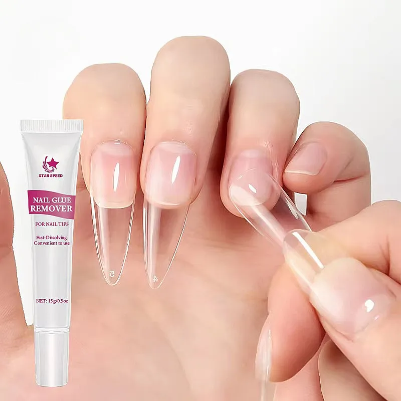 Semi Solid Nail Glue 15ml & Gel Remover Set for Press On Nails Custom Free Sample
