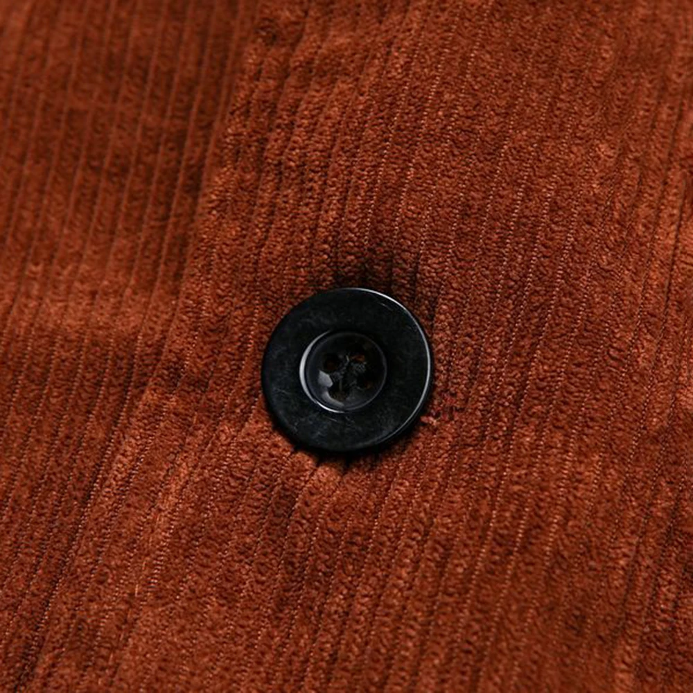 Mens Casual Jacket High Quality Corduroy Retro Spirited Overcoat For Autumn And Winter Trendy Popular Fashion Coat For Men