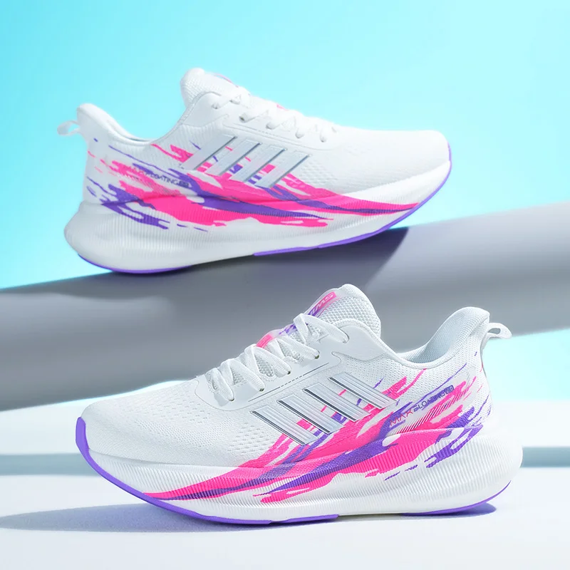 New Men's Running Shoes Breathable Mesh Trainer Race Jogging Non-Slip Luxury Outdoor Sneakers Cushioning Couple Off-road Shoes