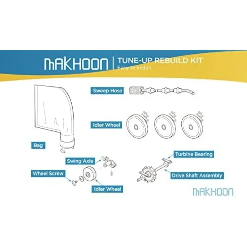 HOME. طقم إصلاح بديل لمنظف حمام السباحة الأوتوماتيكي Polaris Zodiac 280 (غير متوافق مع Polaris 360 380)