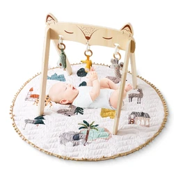 Fox Play Gym Frame Baby Activity Wooden Fitness Frames Play Gym Mobile Baby Room Decoration Newborn Baby Accessories Rattle Toy