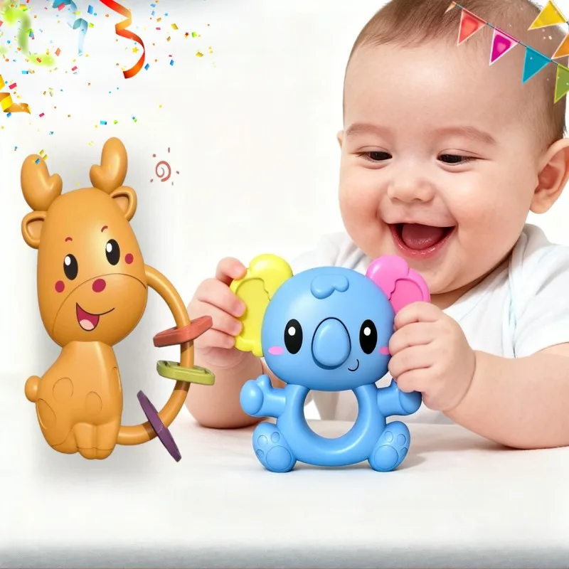 Juguetes coctelera para bebé, rompecabezas moribable, campanas calmantes para cama, ejercicio de educación temprana, materiales respetuosos con el medio ambiente