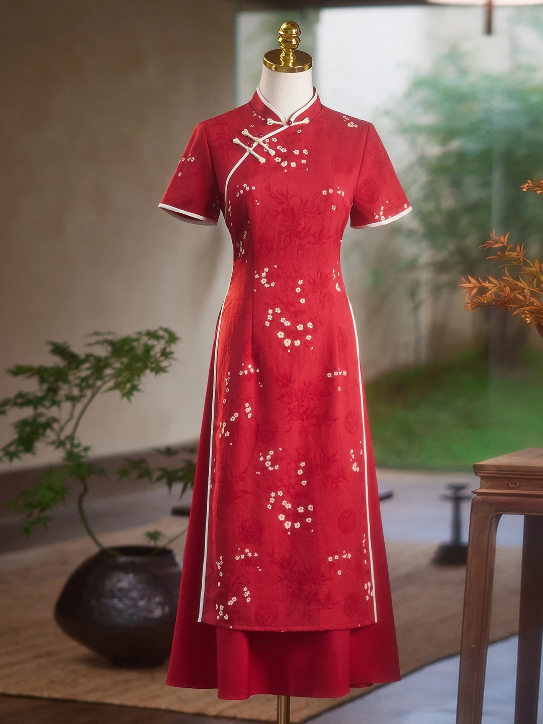 red-young-sle-chinese-new-version-wedding-dr-ele-beautiful-high-quali-daily-wear-retro-sle-ort-sve