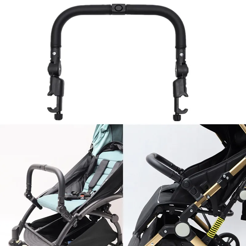 

Universal Stroller Bumper Bar Accessories Adjustable Stroller Leather Armrest Footrest Pram Replacement Handrail Handle Crossbar