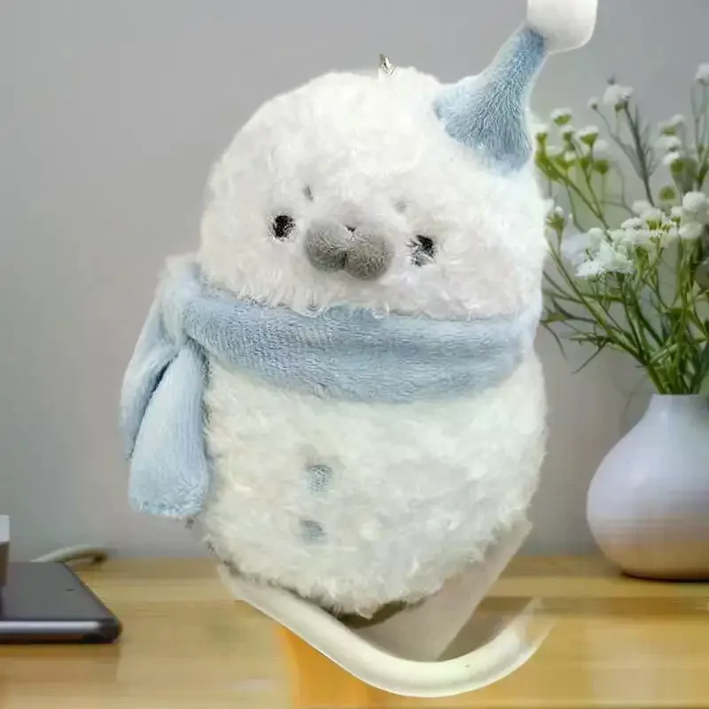 White Seal Plush Keychain 1Pcs, Grey Soft Stuffed Doll; Cute Animal Pendant as Fashion Car Ornaments