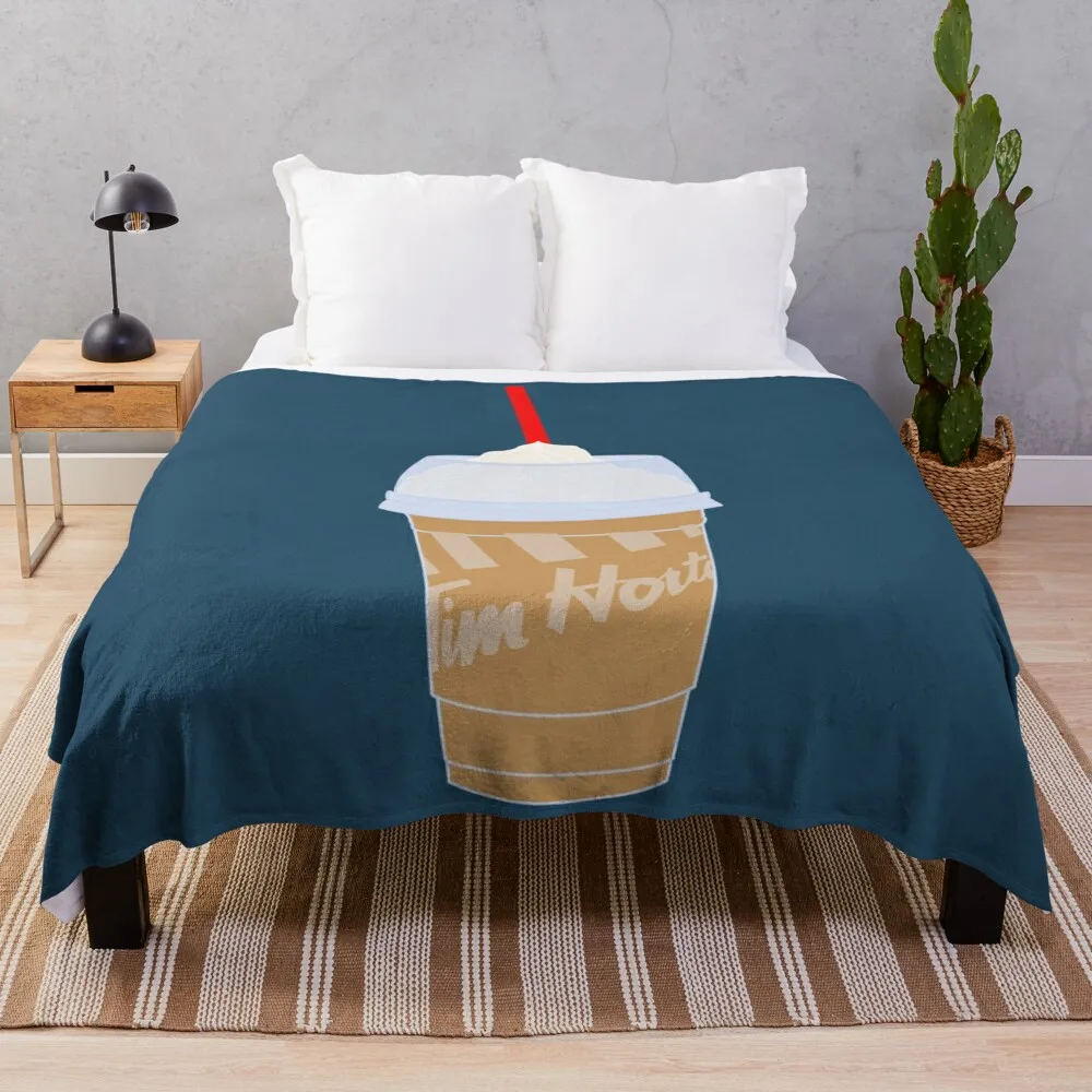 Timmies Iced Capp. Throw Blanket Personalized Gift Heavy Blankets