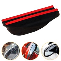 2pcs Flexible Car Rear View Side Mirror Anti Rain Blades   Visor Snow Guard Water  Sun  Browx  Accessories