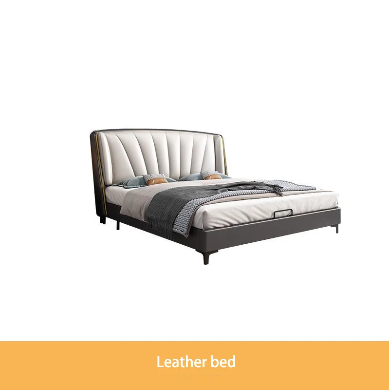 Tech Fabric High Quality Queen Bed Frame High Quality Size Double Large Room Furniture Luxury Bed