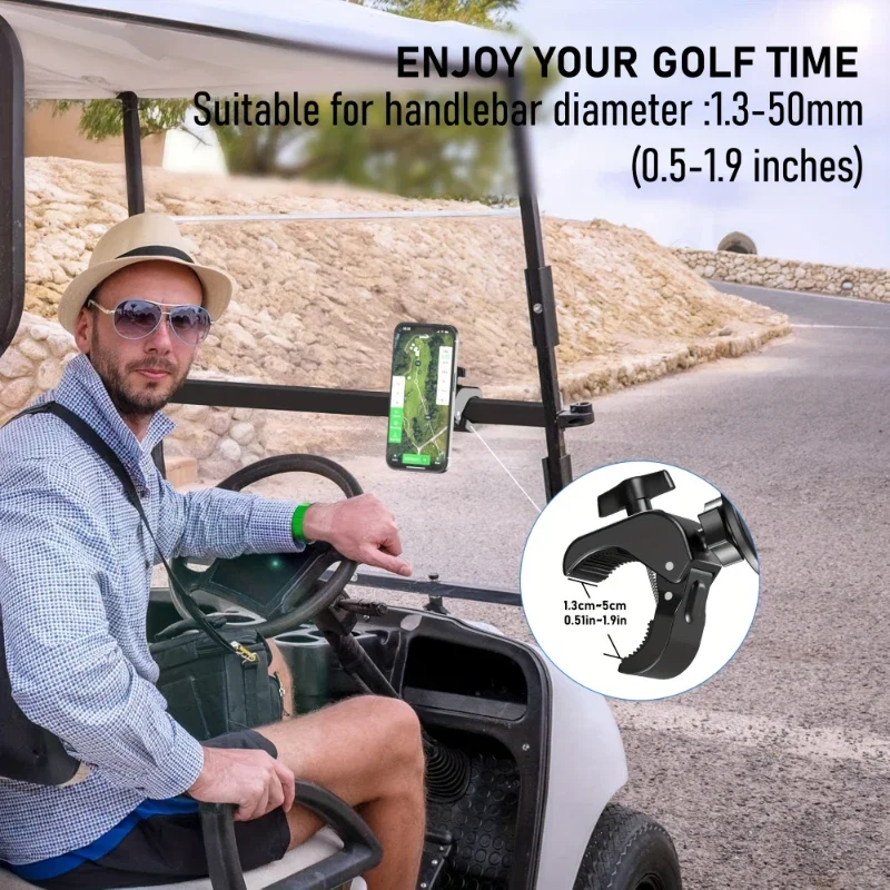 Magnetische Handyhalterung mit Schwerlastklemme und 360°-Drehung ° Drehbarer Rutschfester Saugnapf Kompatibel mit Laufband Golfwagen Kinderwagen – Detail 5