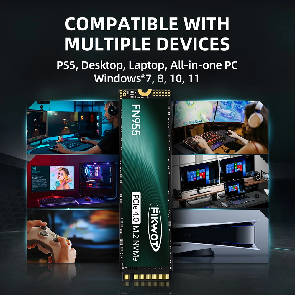 Fikwot FN955 M.2 SSD 4TB 2TB 1TB 7350MB/s PCIe4.0x4 NVMe1.4 M.2