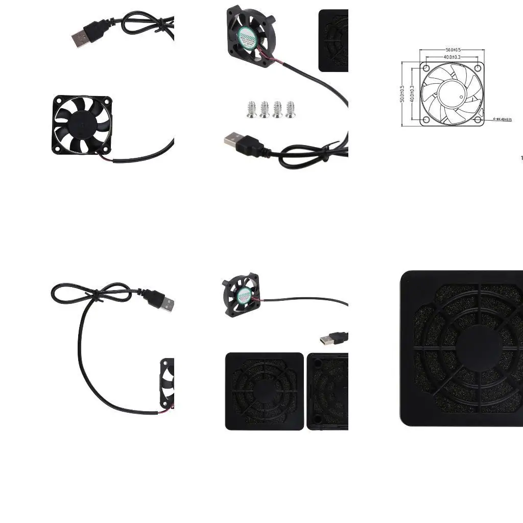 

31BA 1PC 5V USB Connector PC Fan Heatsink Exhaust Cooling Fan for w/45cm Cable 50x50X