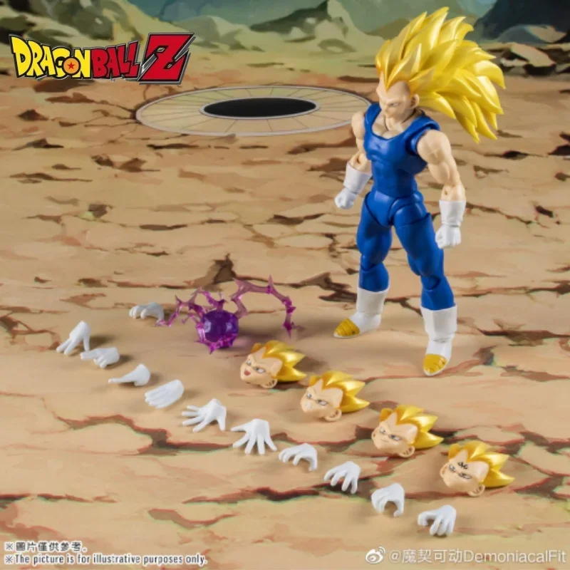 Anime Dragon Ball 1/12 Super Saiyan 3 Vegeta Royal Blood  Action Figure Adapted To Shf Seven Dragon Ball  Seven Star Bracket Gif