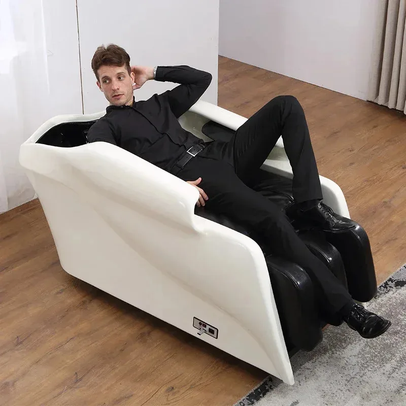 CE Professional Shampoo Massage Chair for Beauty Salons Men's Shaving Pedicure Spa Foot Salons Living Room Customer Makeup Chair