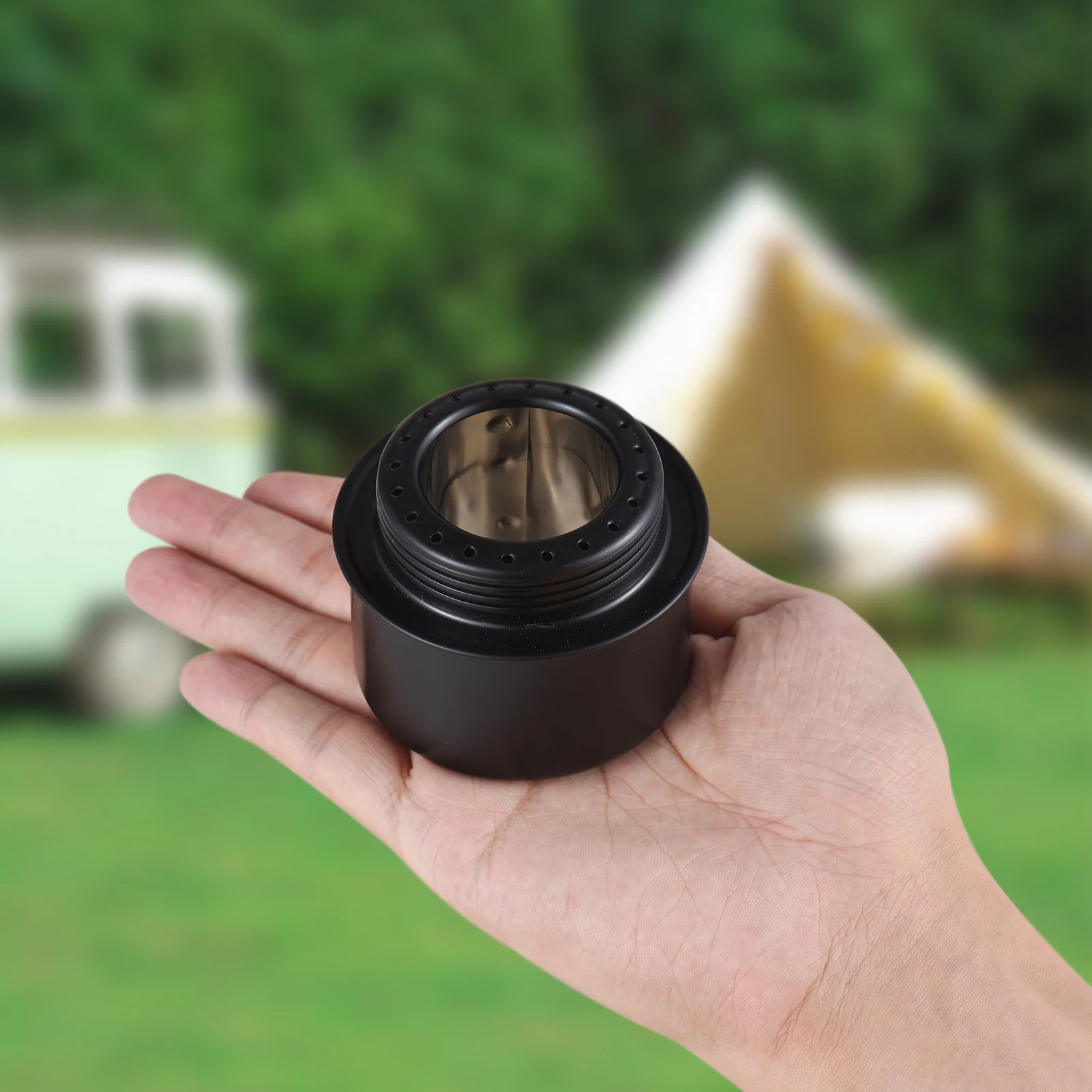 TOMSHOO Tragbarer Mini-Alkoholkocher aus Aluminiumlegierung mit Deckel, Outdoor, Camping, Wandern, Rucksackreisen, Kochherd, Alkoholkocher – Detail 21