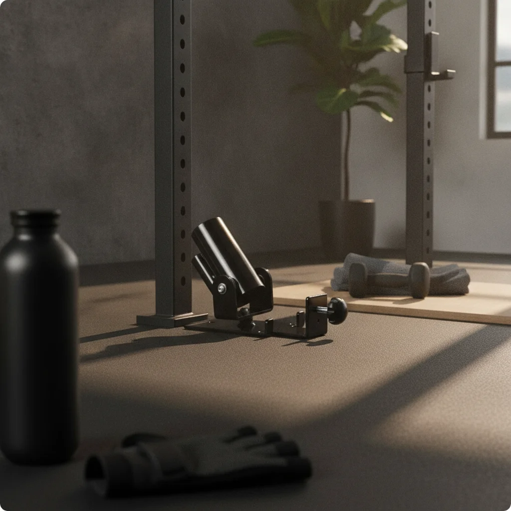 Landmine Attachment Competition-Style-Style Double-Barrel Sleeve Attachment Gym Equipment Bolt-Mounted Black Metal