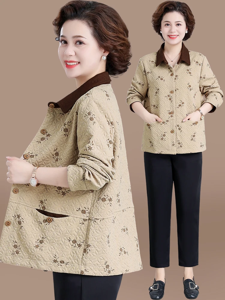 

Легкая женская ветровка Slim Mom Spring Fashion для весны и осени, с цветочным принтом, из полиэстера