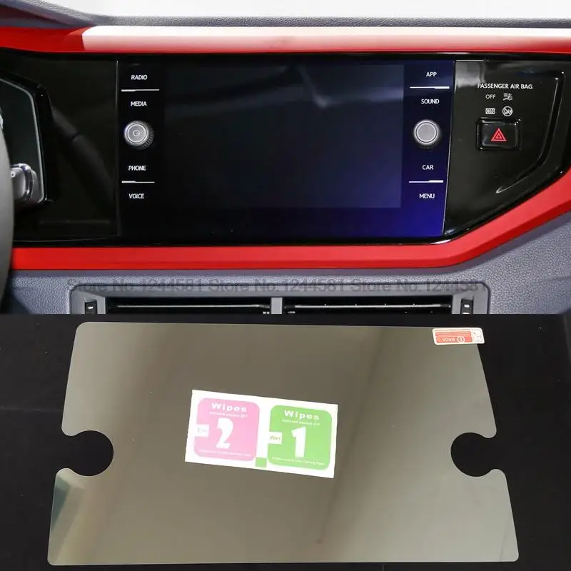 Protector de pantalla de vidrio templado para coche, pantalla de navegación de 8 pulgadas para Volkswagen vw polo/VW Polo 6 Discover Media 2019