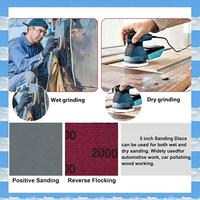 A11I 60Pcs 5-Inch Sanding Disc Sets, Hook&Loop 5-Inch 8-Hole Combination (800/1000/1500/2000/3000/5000) Sandpaper