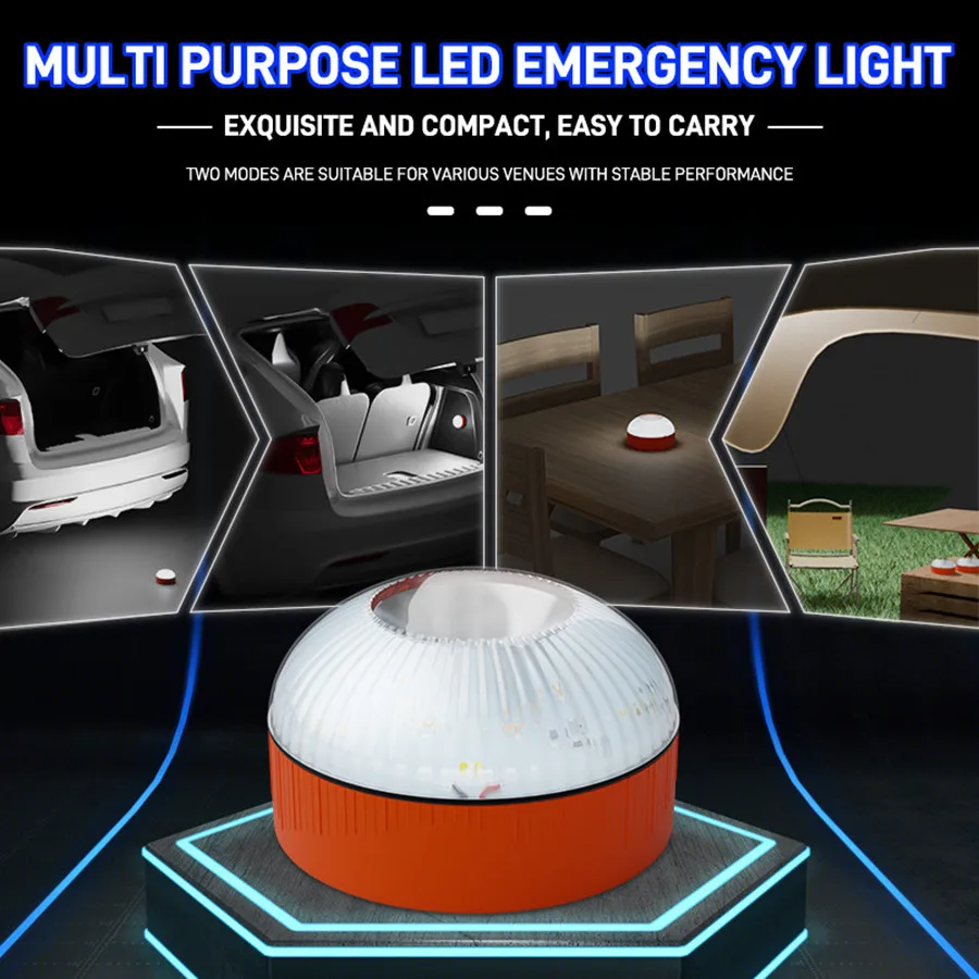 led Car Emergency Beacon Light AAA Battery V16 Magnetic Induction Strobe Flashing Warning Light Help Flash Safety Signal Lamp