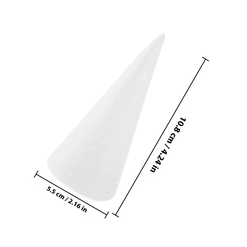 20 Pcs Home Decor Cone Craft Crafting Foam Cones Christmas Tree Ornament