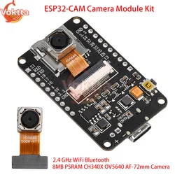 ESP32-CAM Camera Module Kit 2.4 GHz WiFi Bluetooth 8MB PSRAM CH340X OV5640 AF-72mm Camera 500W Pixel ESP32 Development Board