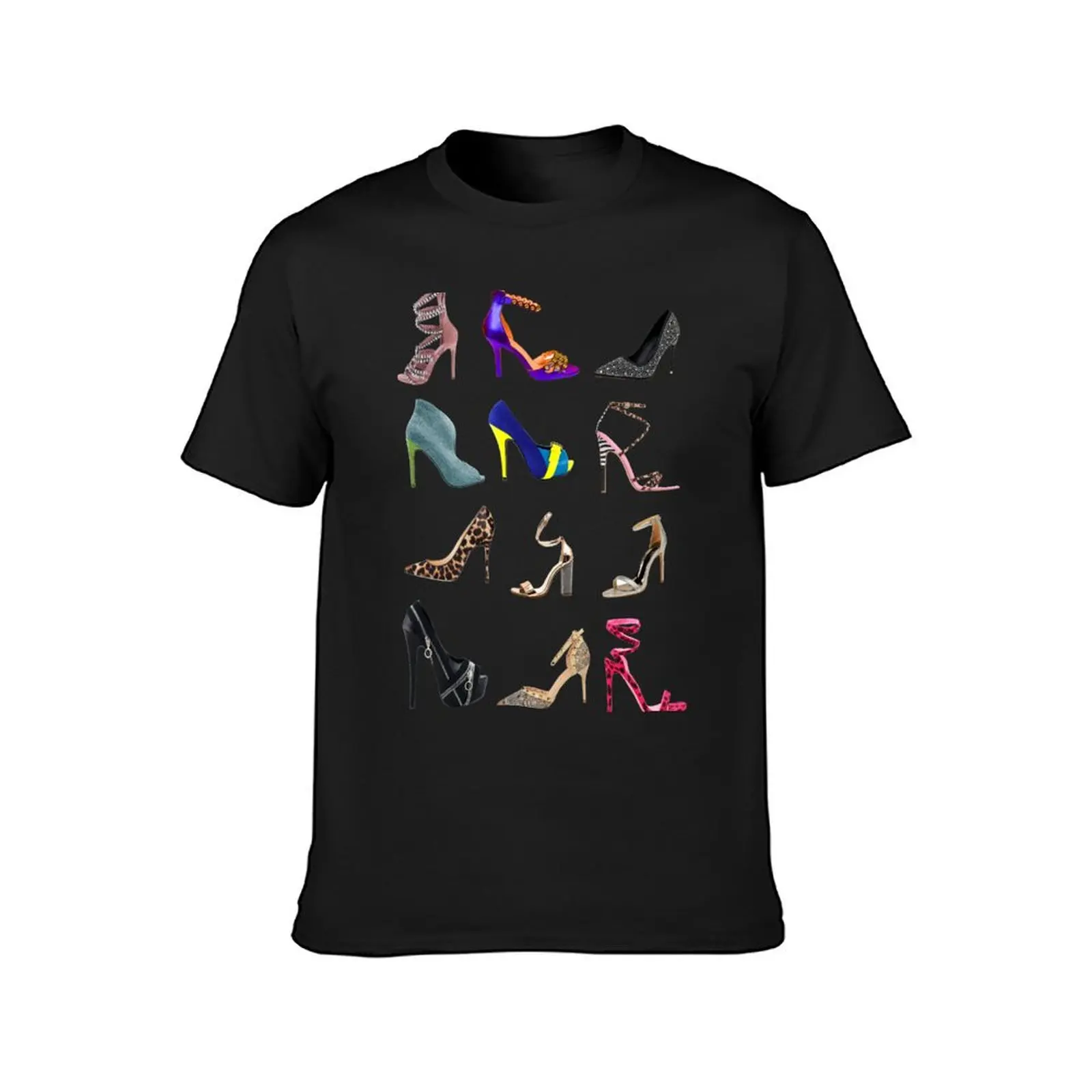 High Heels Shoes Choose Background Color T-Shirt tops plain shirts graphic tees summer tops Short sleeve tee men