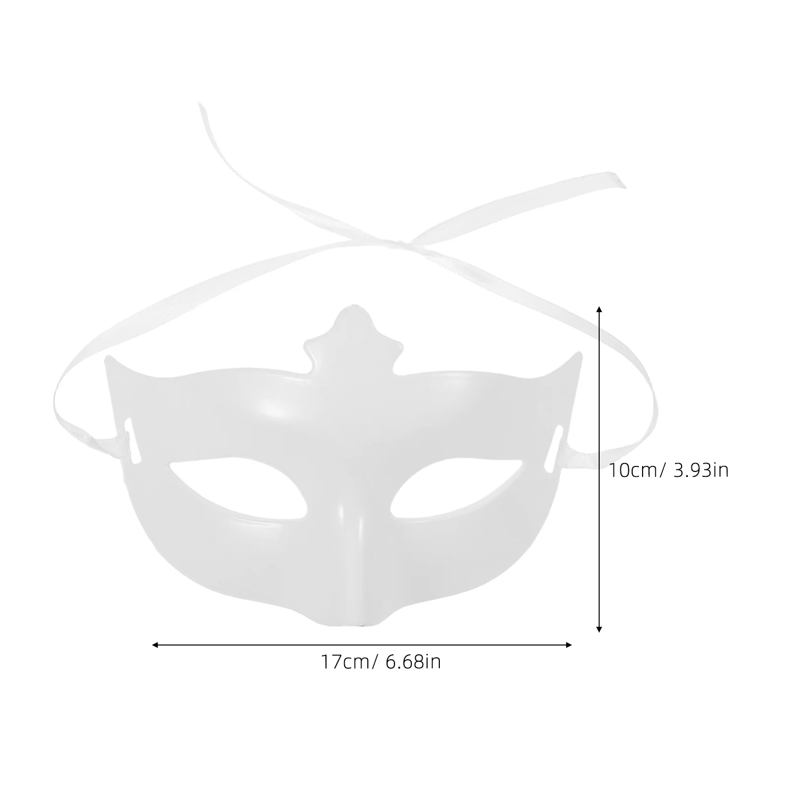 20 قطعة قواعد قناع فارغة يمكنك صنعها بنفسك نصف وجه من البلاستيك للهالوين حرفة غير مكتملة قابلة للطلاء لأزياء تنكرية #3