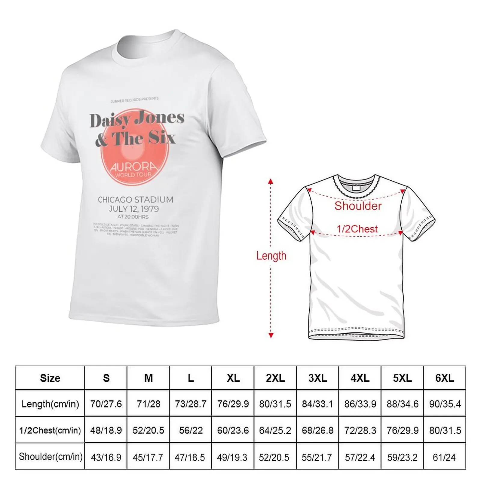 Daisy Jones & The Six - Aurora World Tour Poster T-Shirt cute clothes cotton man t-shirts oversized t shirts for men
