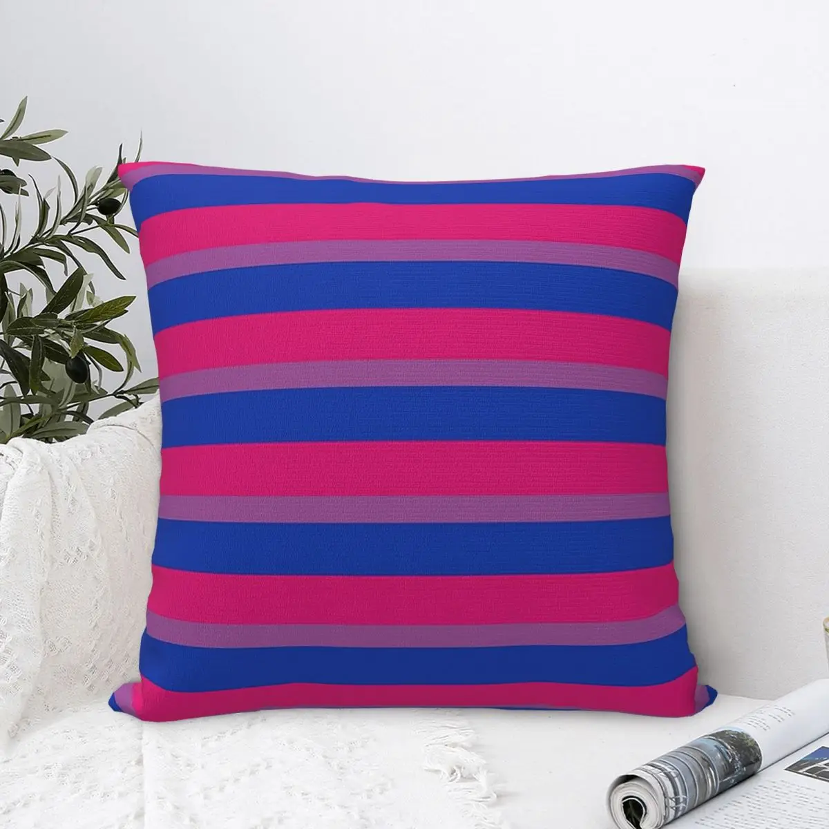 

Bisexual Flag Pillowcase Polyester Pillows Cover Cushion Comfort Throw Pillow Sofa Decorative Cushions Used for Home Bedroom