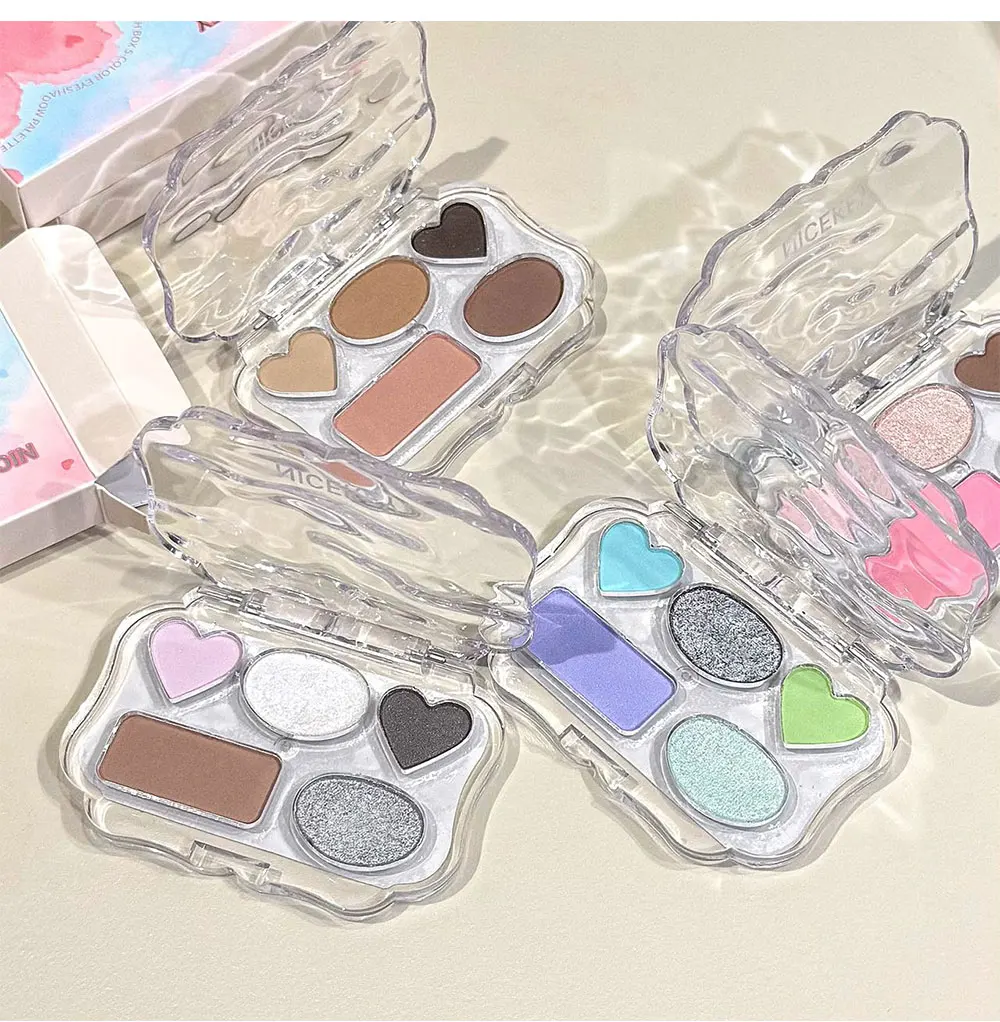 NICEKEY Farbenfrohe Lidschatten-Palette Lila Glitzer Perlmutt Matt Lidschatten Schimmerndes Make-up Langanhaltender Highlighter Augen-Kosmetik – Detail 18