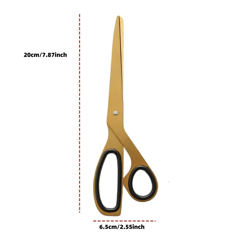 1 PC Simple Nordic Style Asymmetry Gold Stainless Steel Scissors, Paper Cutting, DIY Tools, Art School, Office Supplies