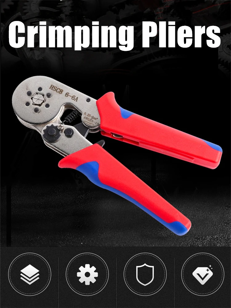 Tubular Terminal Crimping Tool HSC86-4A Pliers Ferrule Crimper Tools Electrician Clamp Sets Wire Tips Hand Tools