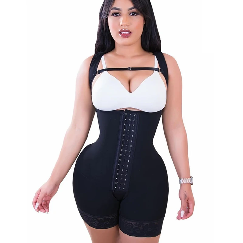 Shapewear For Women Tummy Control Hip Lifter Fajas Colombianas Butt Lifter Body Shaper with Front Hooks Open Bust Bodysuit