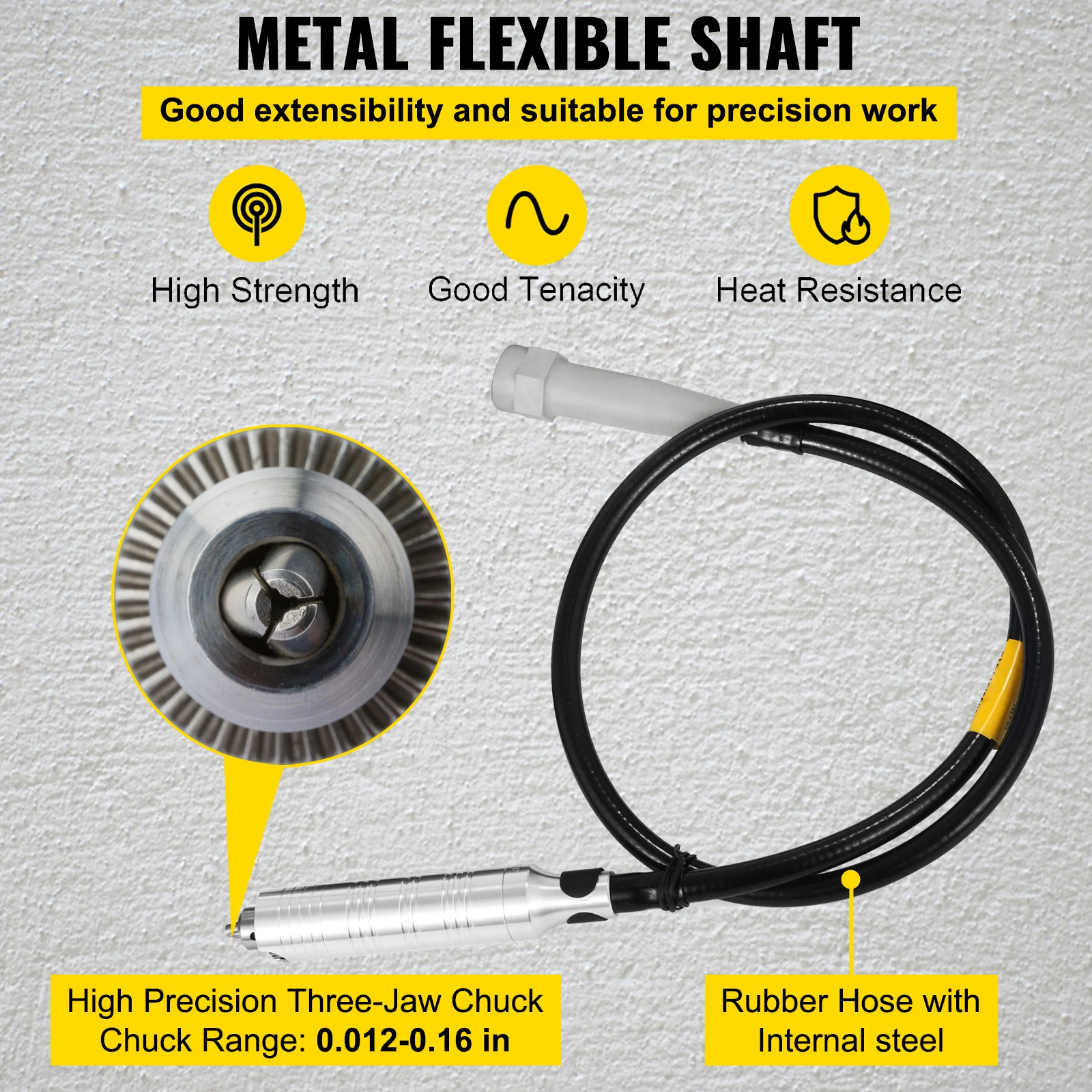 VEVOR 230W Mini S-R Flex Shaft Mill w/ Foot Pedal 4mm Chuck Hanging Flexible Jewelry Polishing Machine Rotary Stone Carving Tool