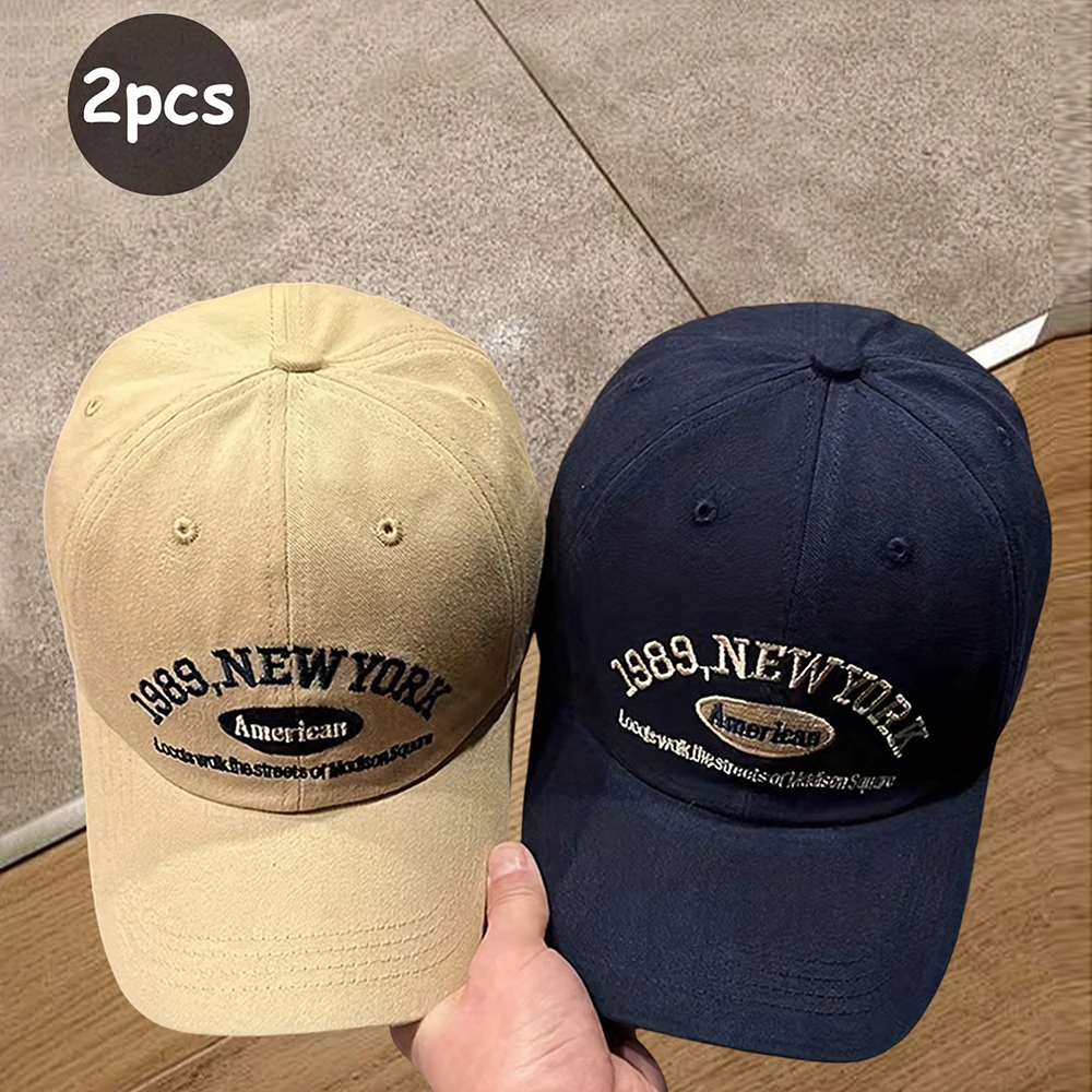 Retro Fashion "1989" Embroidered Baseball Cap For Men and Women Adjustable Lightweight Casual Outdoor Sport Sun Protection Cap image 3