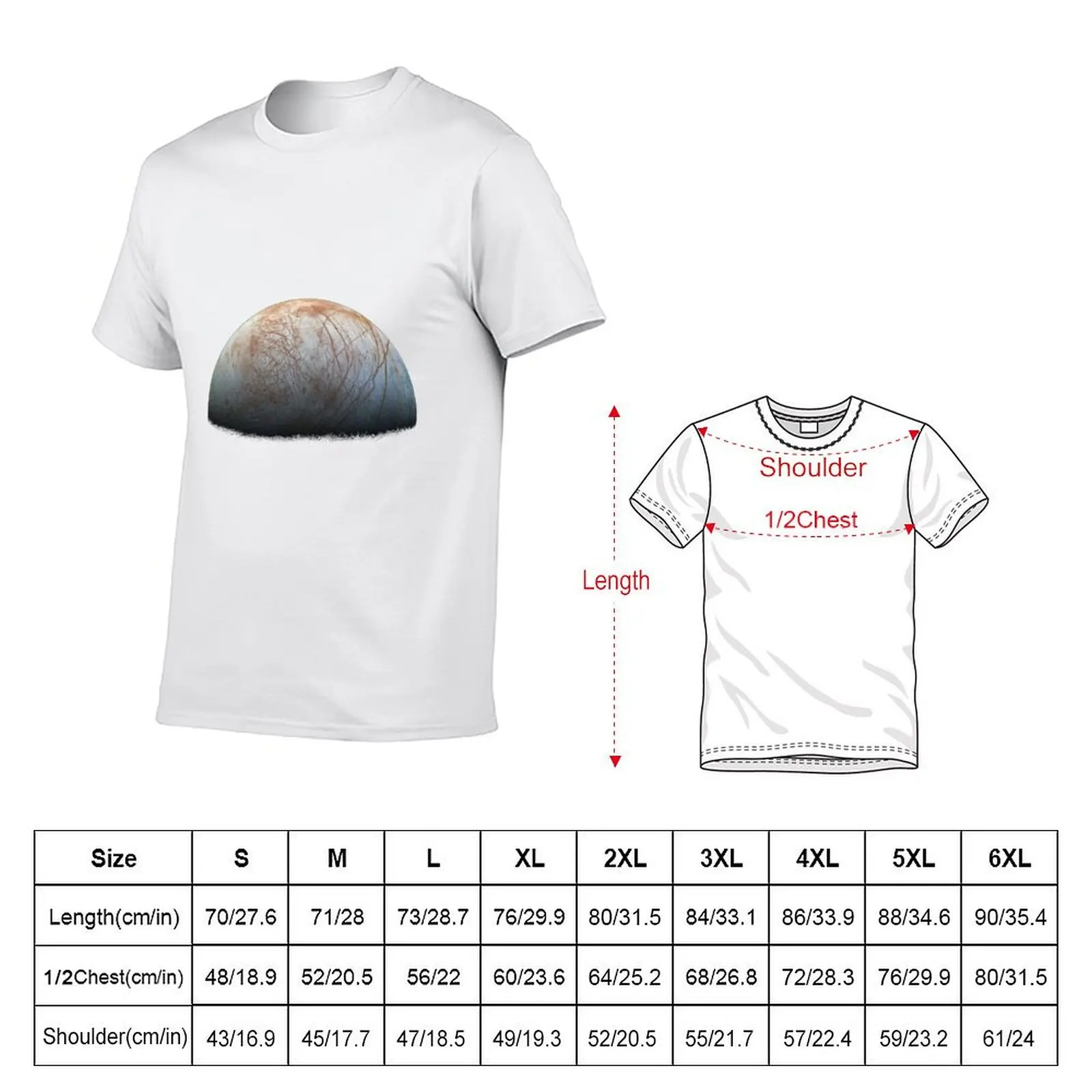 Jupiters Moon Europa T-Shirt man t shirt designer man tshirt T-Shirt