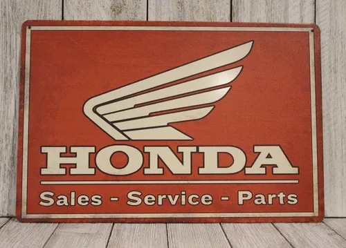 Blechschild aus Metall, rustikal, Vintage, Teile & Service, Motorradverkauf, Biker yz