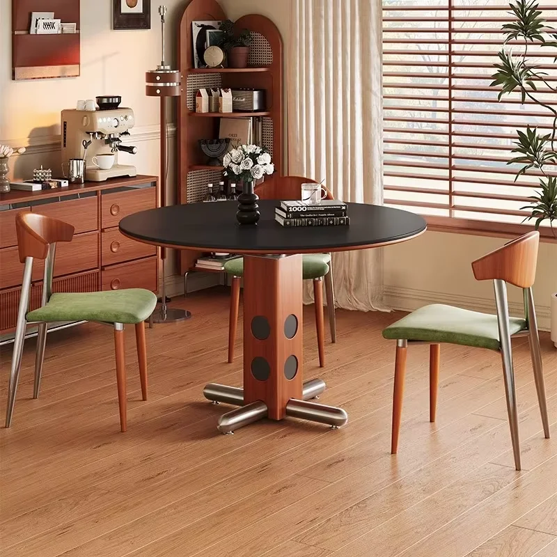 Party Event Italian Dining Tables Round Decoration Brown Nordic Dining Tables Modern Luxury Mesa De Comedor Furniture Home