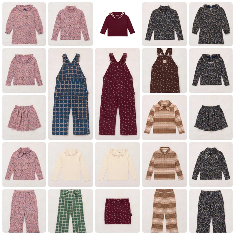 PRE-SALE(ship in Oct.) 2026 MP Autumn Winter Girl Dress Kids Knitted Cardigan Boys Pants Children Sets Girls Skirts