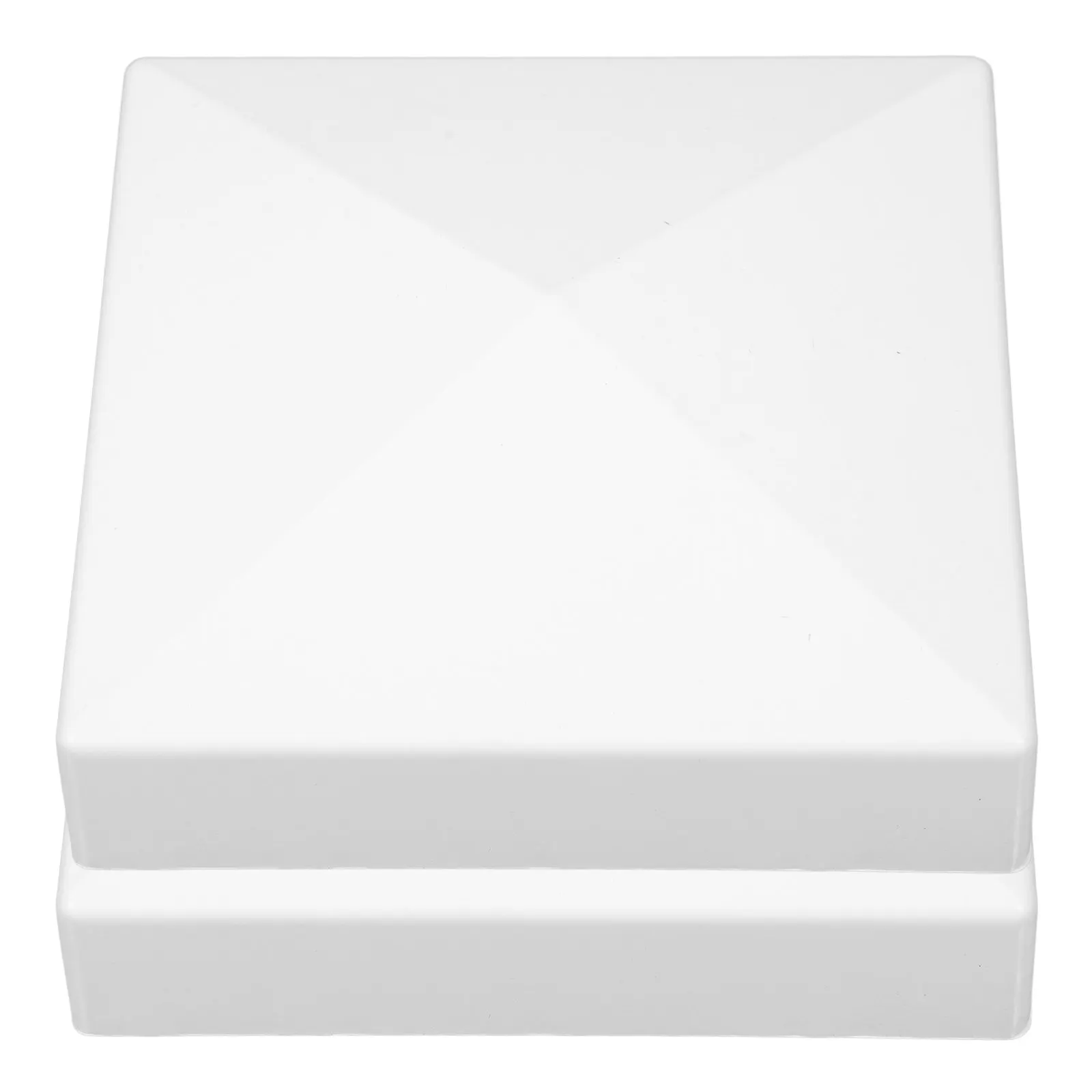 

2 шт. белых пластиковых колпаков для столбов забора из АБС-пластика, 5 дюймов, в форме пирамиды, легко устанавливаемые, для обеспечения приватности на улице